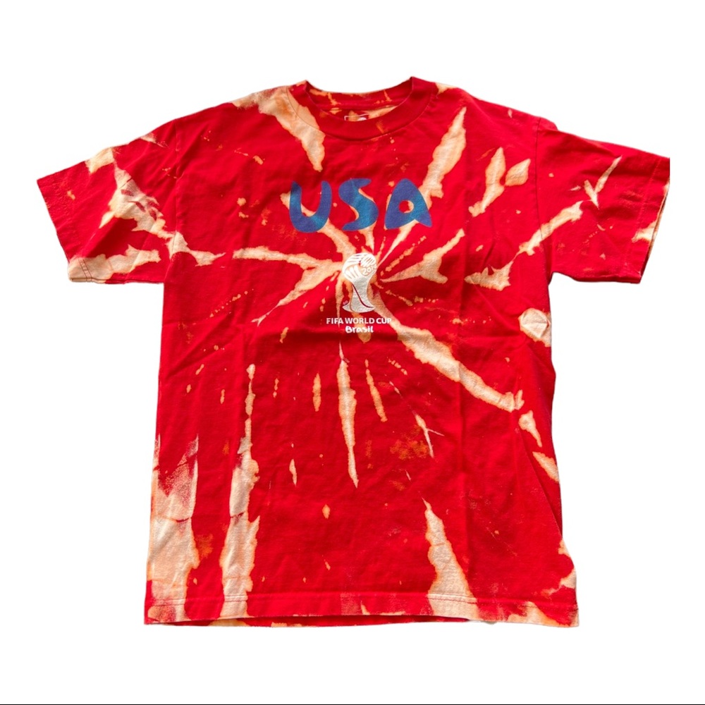 Repurposed bleached tee FIFA Brasil